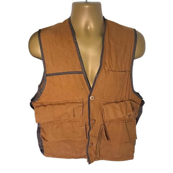 Vintage Other - Vintage 90s Duck Bay Utility Hunting Vest Brown Men’s Small